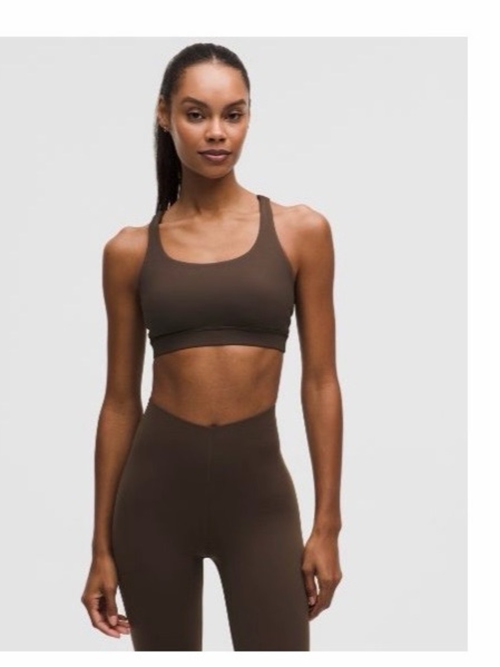 lululemon athletica Scoop Neck Sports Bra - Walnut Brown